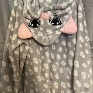 Cat Footless Pjs for Girls